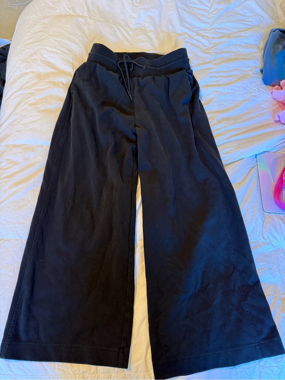 Old Navy Women's Black Wide-Leg Sweatpants